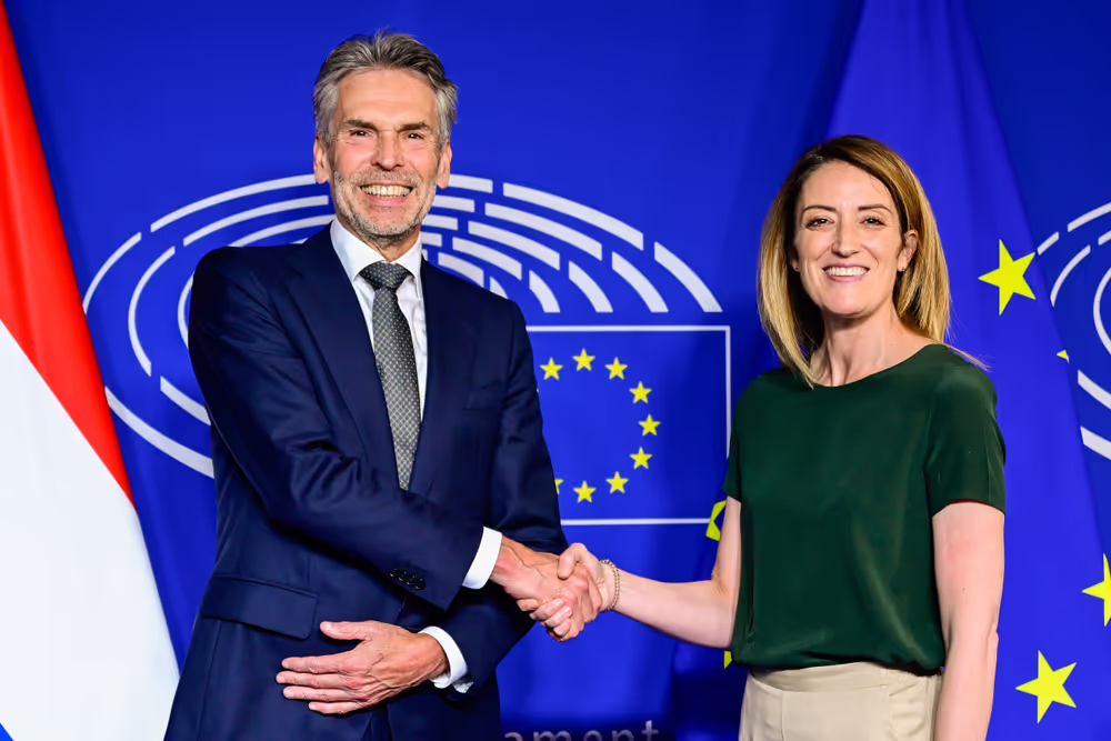 Roberta METSOLA, EP President meets with Dick SCHOOF, Prime Minister of the Netherlands