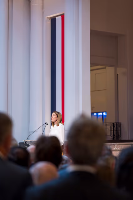 Photo 3: Roberta METSOLA, EP President participates at the French National Day at the Bozar, Brussels