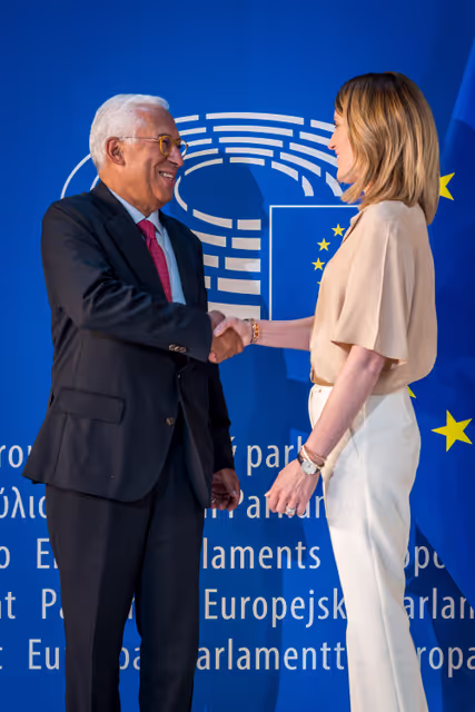Fotografija 6: Roberta METSOLA, EP President meets with António COSTA, President elected of the European Council