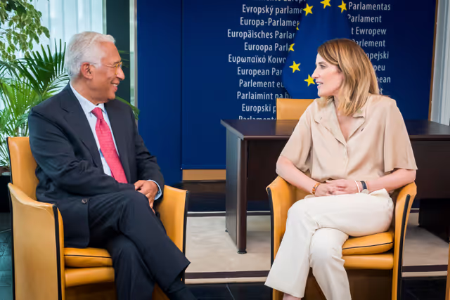 Fotografija 1: Roberta METSOLA, EP President meets with António COSTA, President elected of the European Council