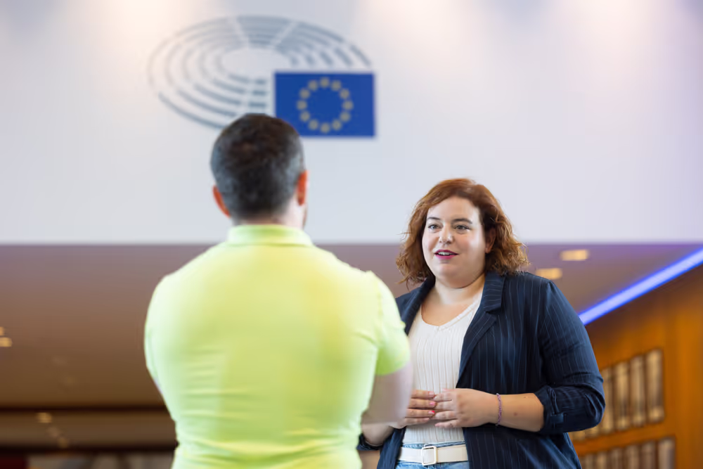 Elena SANCHO in the EP in Brussels