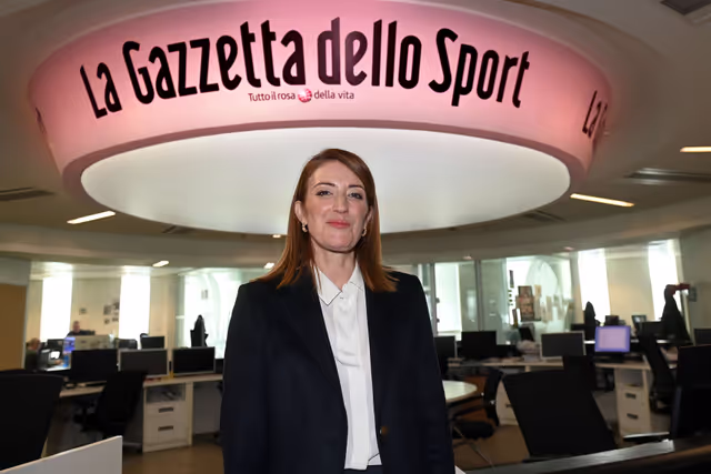 Official visit by Roberta METSOLA, EP President, to Milan (Italy) - Meeting & Discussion with the team of Gazzetta dello Sport