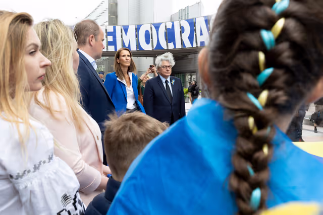 Anniversary of the Ukrainian Independence Day - Unfurling of a Ukrainian 30-metres flag