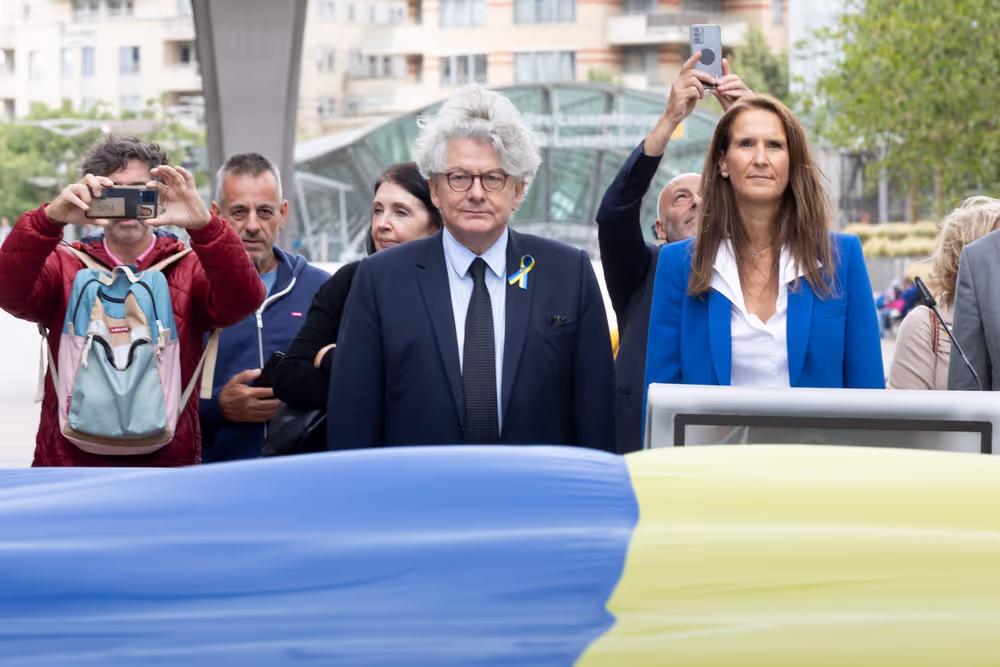Anniversary of the Ukrainian Independence Day - Unfurling of a Ukrainian 30-metres flag