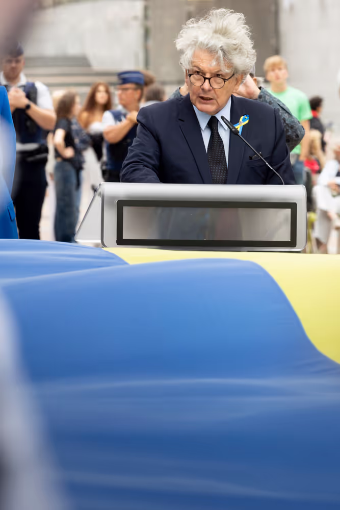 Anniversary of the Ukrainian Independence Day - Unfurling of a Ukrainian 30-metres flag