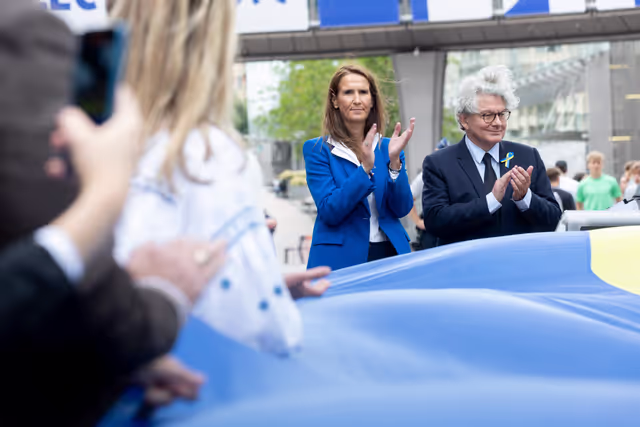 Anniversary of the Ukrainian Independence Day - Unfurling of a Ukrainian 30-metres flag