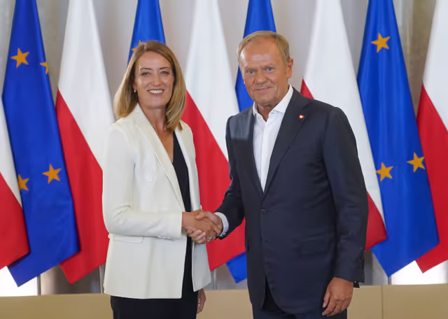 Official visit by Roberta METSOLA, EP President to Poland - Meeting with Donald TUSK, Polish Prime Minister