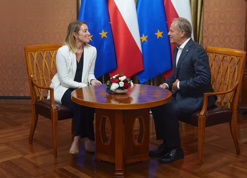 Official visit by Roberta METSOLA, EP President to Poland - Meeting with Donald TUSK, Polish Prime Minister