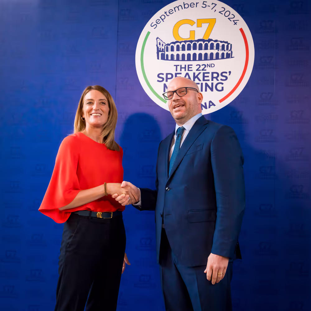 Official visit by Roberta METSOLA, EP President, to Verona (Italy) - G7 Speakers conference - Opening ceremony