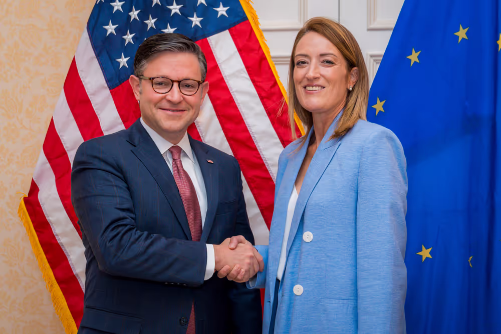 Official visit by Roberta METSOLA, EP President, to Verona (Italy) - G7 Speakers conference - Bilateral Meeting with Mike JOHNSON, Speaker of the House of Representatives of the United States of America