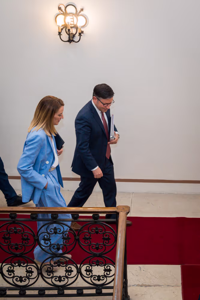 Official visit by Roberta METSOLA, EP President, to Verona (Italy) - G7 Speakers conference - Bilateral Meeting with Mike JOHNSON, Speaker of the House of Representatives of the United States of America