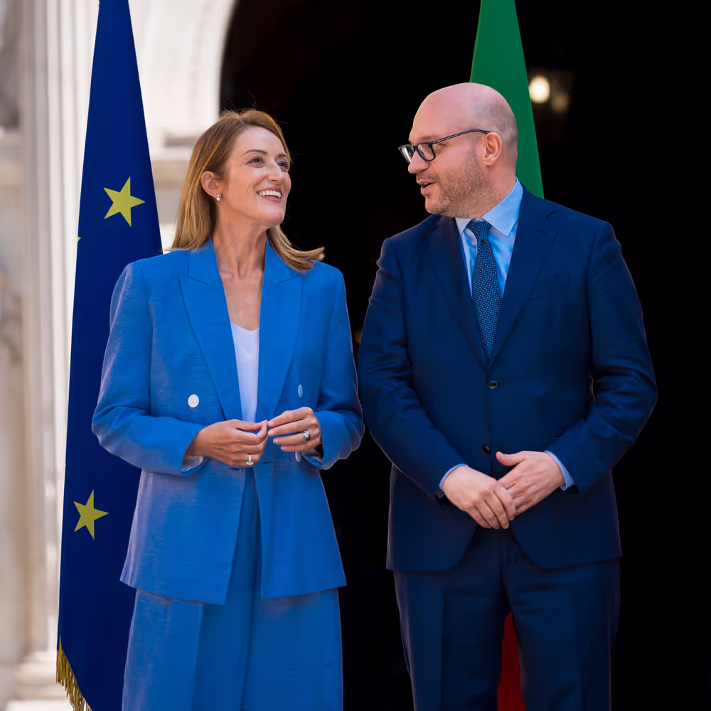 Official visit by Roberta METSOLA, EP President, to Verona (Italy) - G7 Speakers conference