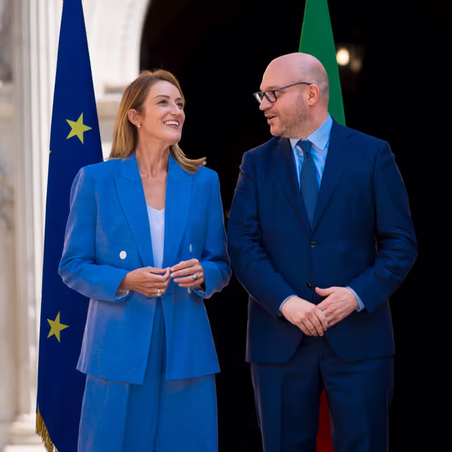 Fotó 4: Official visit by Roberta METSOLA, EP President, to Verona (Italy) - G7 Speakers conference