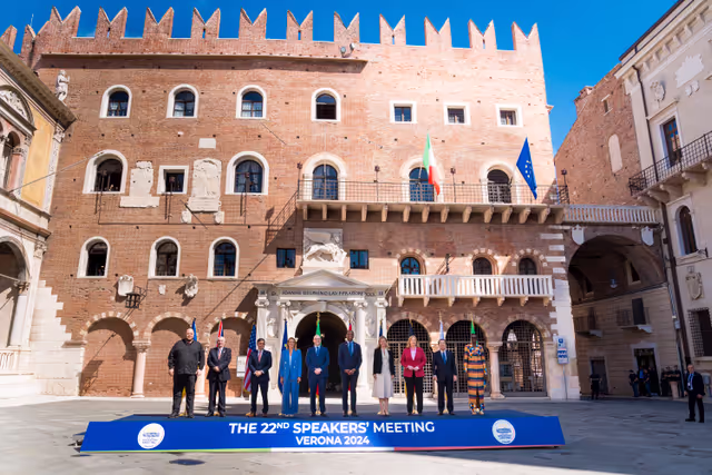 Fotó 1: Official visit by Roberta METSOLA, EP President, to Verona (Italy) - G7 Speakers conference