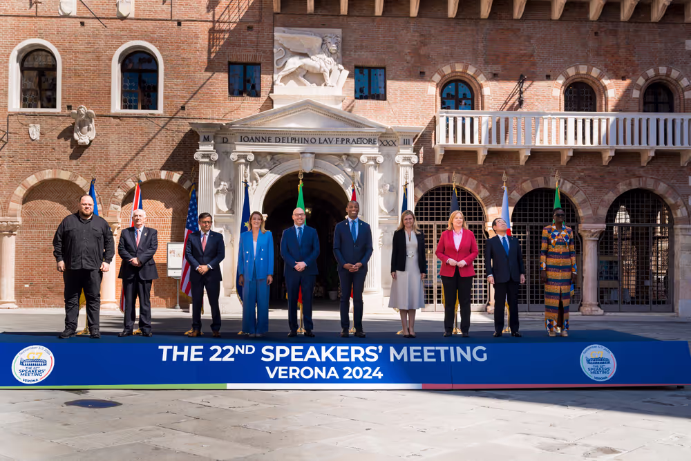 Official visit by Roberta METSOLA, EP President, to Verona (Italy) - G7 Speakers conference