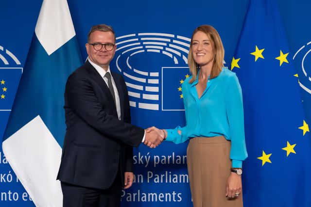 Fotografija 7: Roberta METSOLA, EP President, meets with Petteri ORPO, Finnish Prime Minister