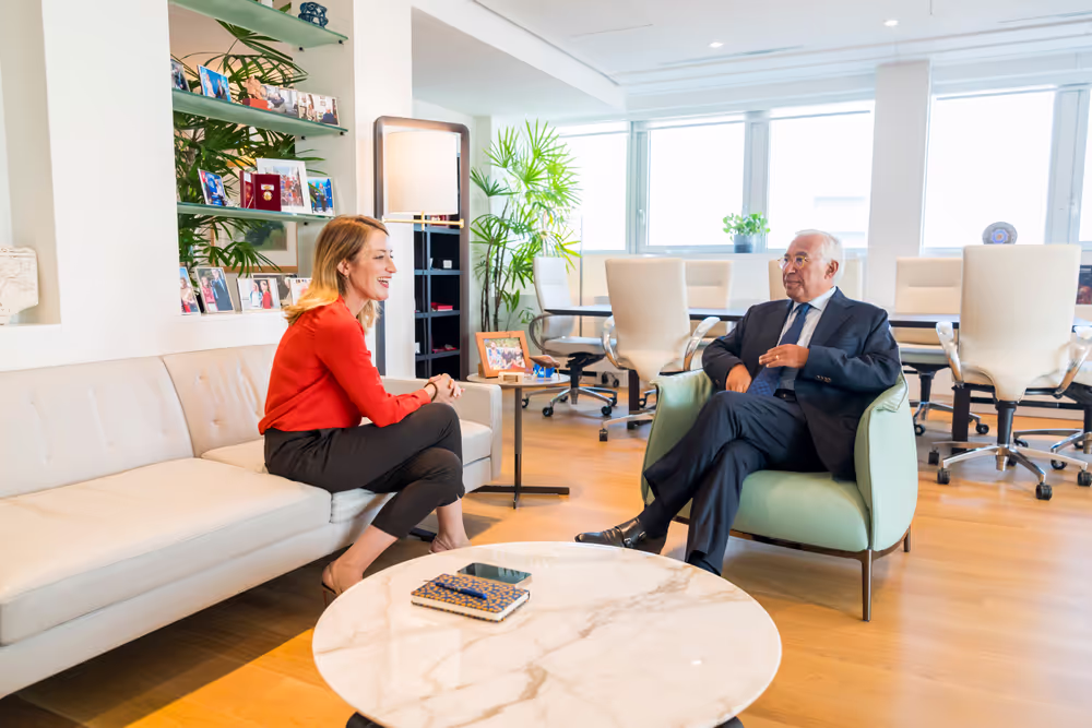 Roberta METSOLA, EP President meets with Antonio COSTA, President-elect of the European Council