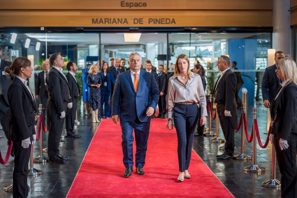 Roberta METSOLA, EP President meets with Viktor ORBAN, Hungarian Prime Minister.