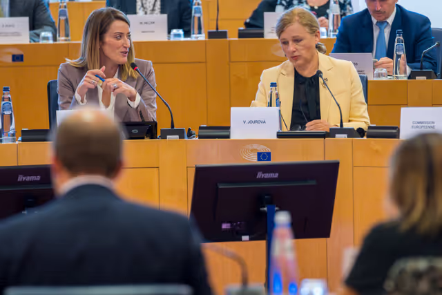 Meeting of the Conference of Presidents with the participation of Věra JOUROVÁ, Vice-President of the European Commission in charge of Values and Transparency