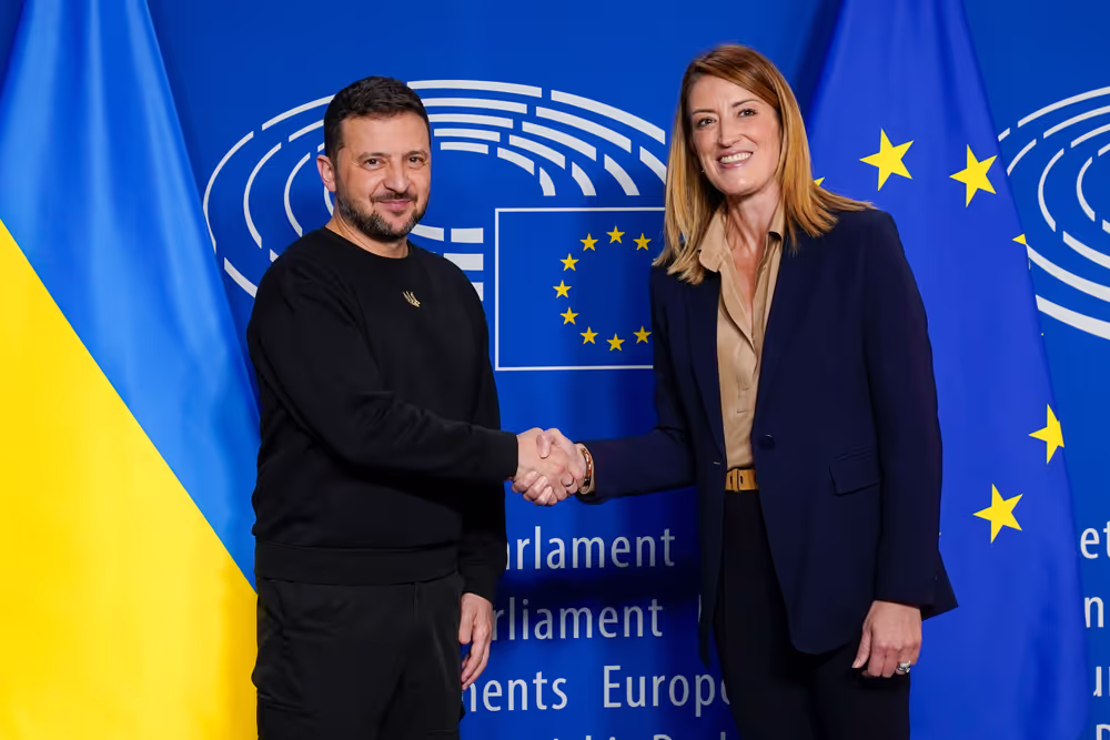 Roberta METSOLA, EP President meets with Volodymyr ZELENSKYY, Ukrainian President