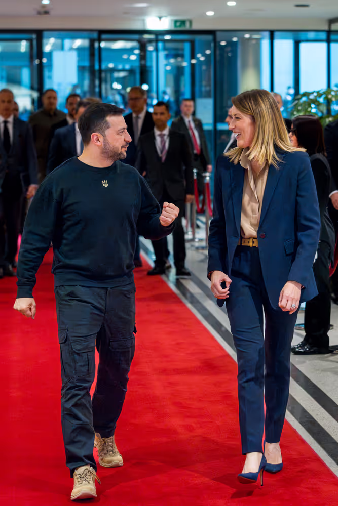Roberta METSOLA, EP President meets with Volodymyr ZELENSKYY, Ukrainian President