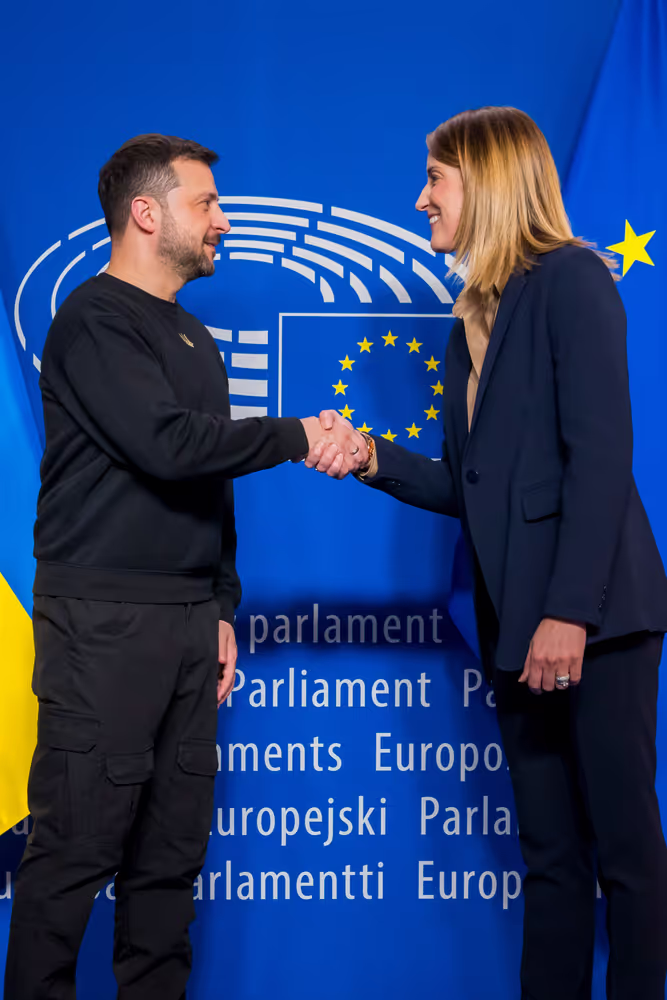 Roberta METSOLA, EP President meets with Volodymyr ZELENSKYY, Ukrainian President