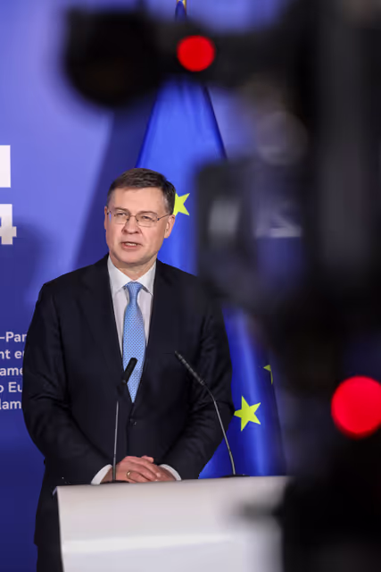 ECON JURI - Confirmation hearing of Valdis DOMBROVSKIS, European Commissioner-designate for Economy and Productivity, Implementation and Simplification.- Press point