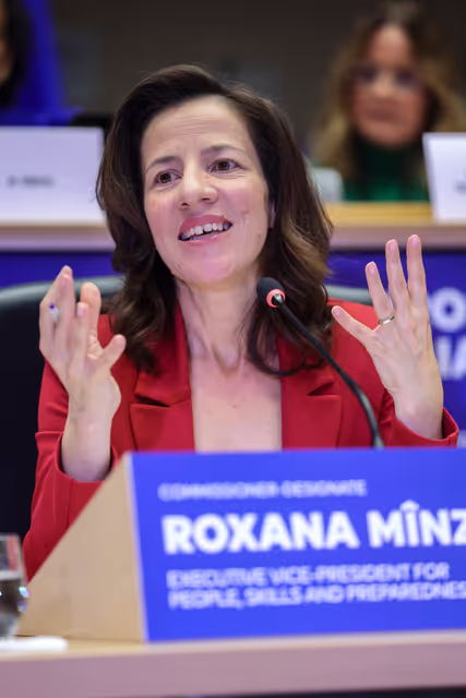 Nuotrauka 28: EMPL CULT -  Confirmation hearing of Roxana MÎNZATU, European Commissioner-designate forPeople, Skills and Preparedness