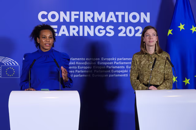 Fotografie 2: EMPL CULT -  Confirmation hearing of Roxana MÎNZATU, European Commissioner-designate forPeople, Skills and Preparedness - Press point
