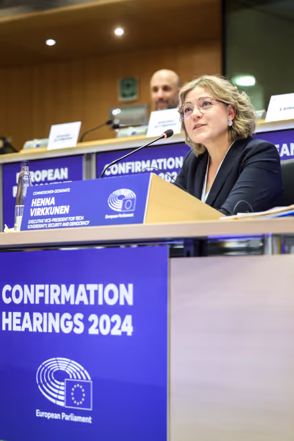 Fotografie 4: ITRE IMCO -  Confirmation hearing of Henna Maria VIRKKUNEN, European Commissioner-designate for Tech Sovereignty, Security and Democracy