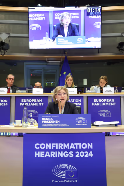 Fotografie 11: ITRE IMCO -  Confirmation hearing of Henna Maria VIRKKUNEN, European Commissioner-designate for Tech Sovereignty, Security and Democracy