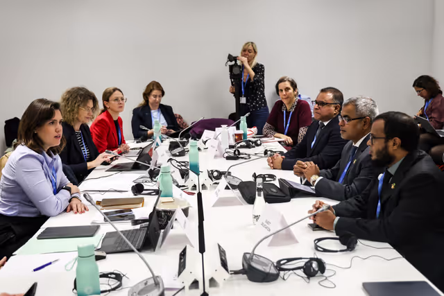 COP29 United Nations Climate Change Conference in Baku, Azerbaijan - Meeting with Thoriq İbrahim, Minister of Climate Change, Environment and Energy of Maldives