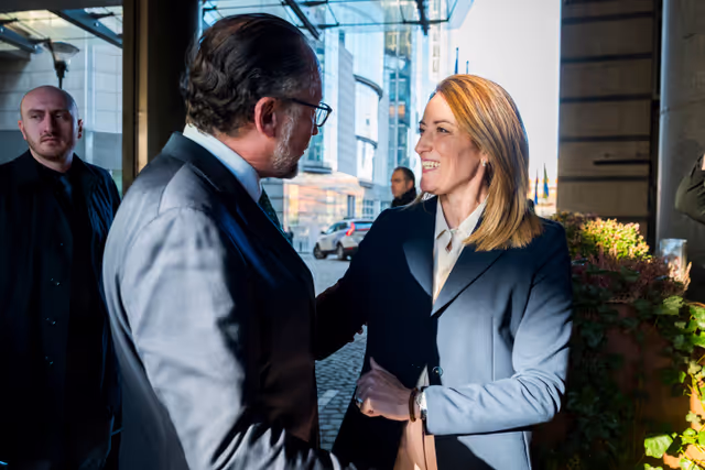 Φωτογραφία 12: Roberta METSOLA, EP President, meets with Alexander SCHALLENBERG, Austrian Chancellor