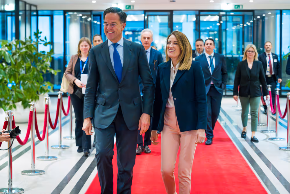Roberta METSOLA, EP President President meets with Mark RUTTE, NATO Secretary General