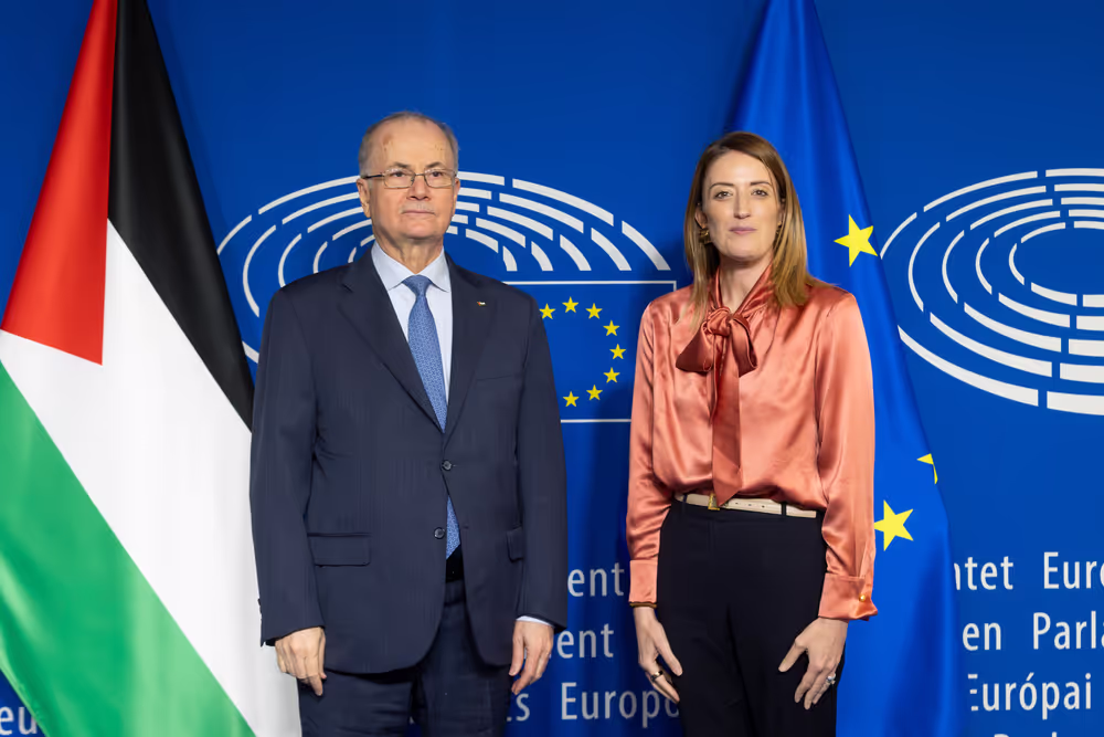 Roberta METSOLA, EP President meets with Mohammad MUSTAFA, Palestinian Prime Minister