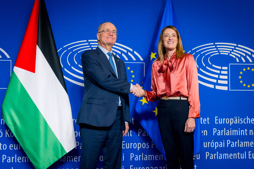 Roberta METSOLA, EP President meets with Mohammad MUSTAFA, Palestinian Prime Minister
