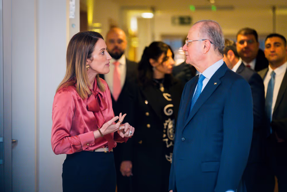 Roberta METSOLA, EP President meets with Mohammad MUSTAFA, Palestinian Prime Minister