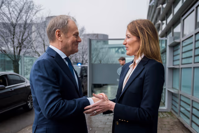 Photo 17: Roberta METSOLA, EP President meets with Donald TUSK, Polish Prime Minister