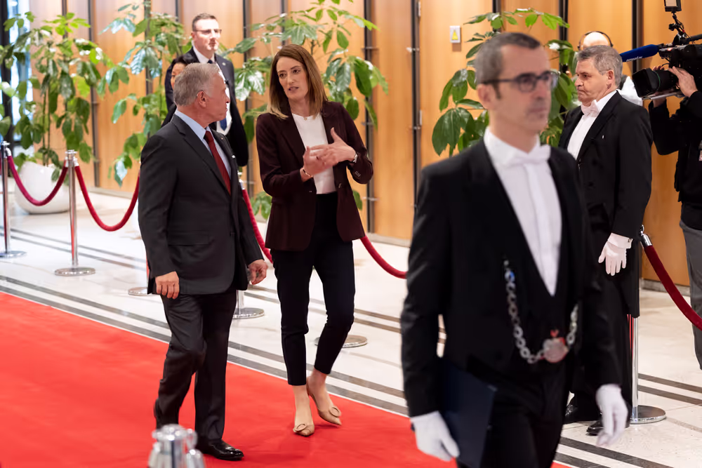 Roberta METSOLA, EP President meets with Abdullah II bin Al-Hussein, King of Jordan