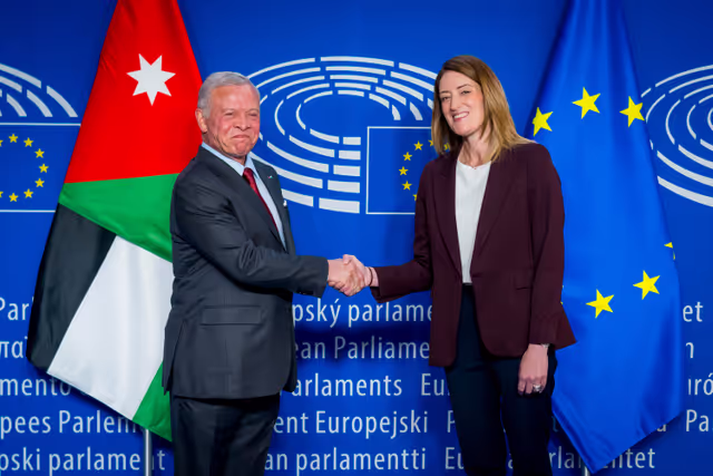 Roberta METSOLA, EP President meets with Abdullah II bin Al-Hussein, King of Jordan