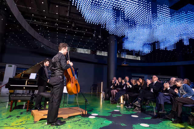 Photo 2: International Holocaust Remembrance Day - Cello concert by Sam Lucas playing the works of Pál Hermann (1902-1944)