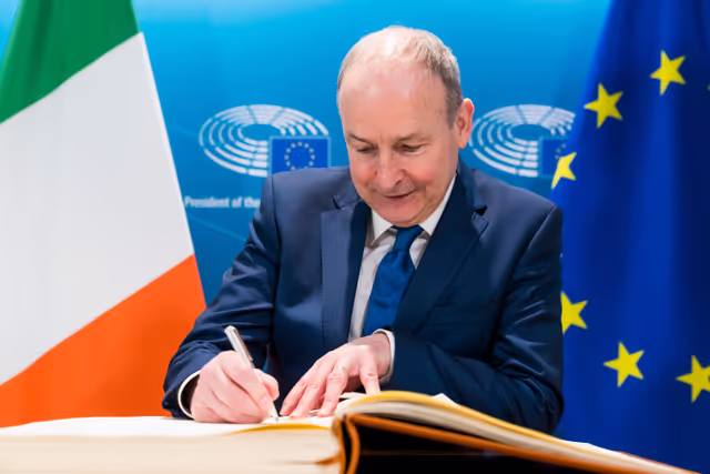 Fotagrafa 1: Roberta METSOLA, EP President meets with Micheal MARTIN, Irish Taoiseach