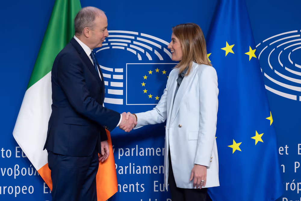 Roberta METSOLA, EP President meets with Micheal MARTIN, Irish Taoiseach