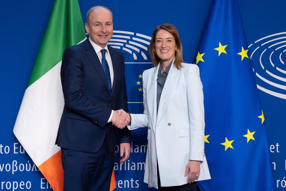 Roberta METSOLA, EP President meets with Micheal MARTIN, Irish Taoiseach