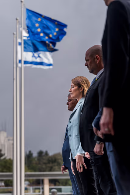 Photo 10: Official visit by Roberta METSOLA, EP President to Israel and occupied Palestinian territories: meeting with Amir OHANA, Speaker of the Israeli Parliament (Knesset) and Gideon SA'AR, Israeli Minister for Foreign Affairs
