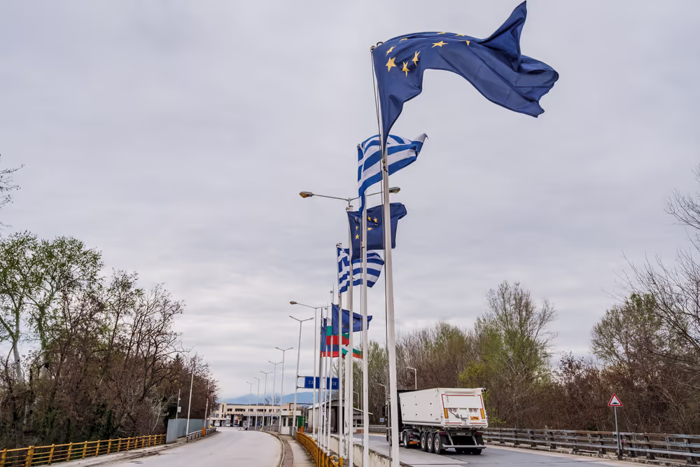 Stockshot - Bulgaria joining the Schengen area.