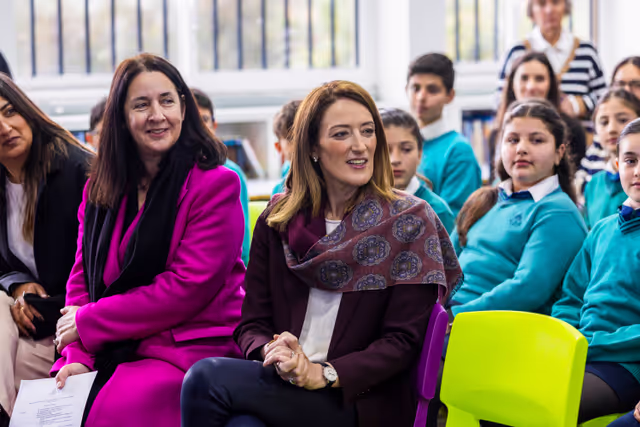 Fotografie 5: Visit by Roberta METSOLA, EP President to Malta - Visit to San Anton School