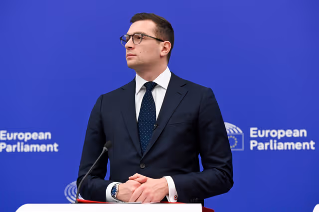 Fotografi 8: Press briefing Patriots for Europe