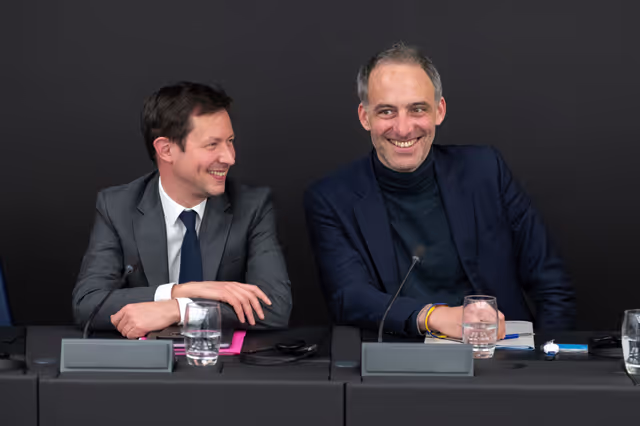 François-Xavier BELLAMY and Raphaël GLUCKSMANN meet with journalists