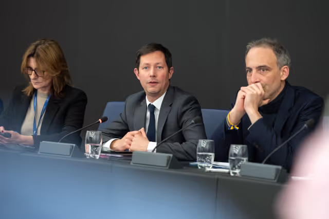 François-Xavier BELLAMY and Raphaël GLUCKSMANN meet with journalists